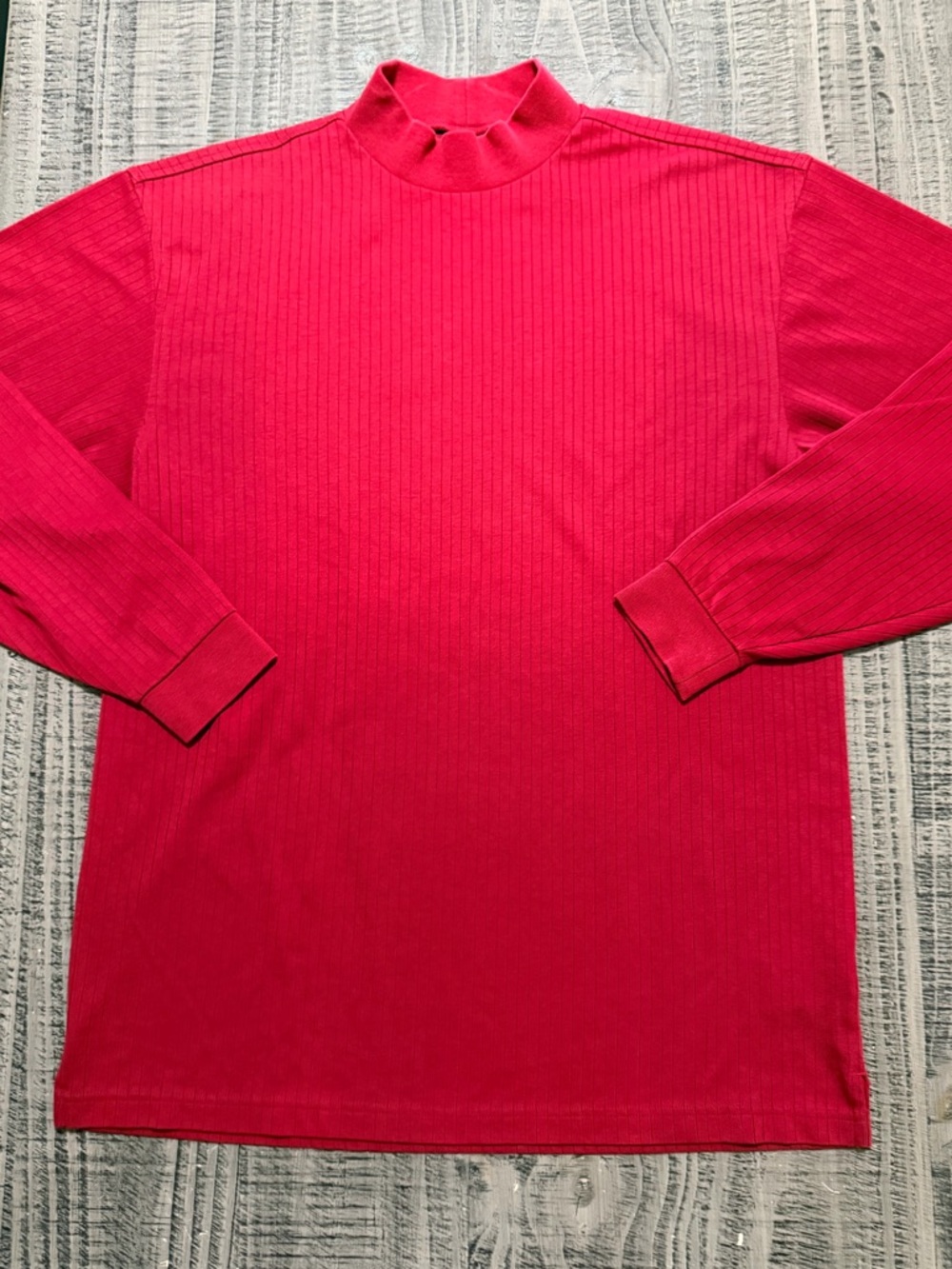 Nike Dri-FIT Ribbed Mock Neck Long Sleeve Top - Reddish Maroon TWC
